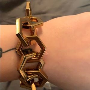 NWT Tory Burch Hexagon Link Bracelet